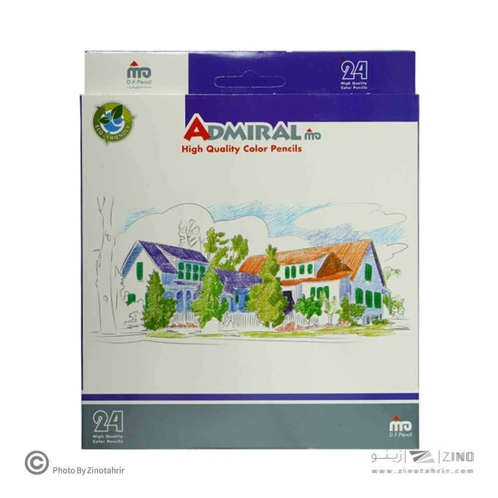 مدادرنگی24رنگ جعبه مقوایی پلیمری ادمیرال