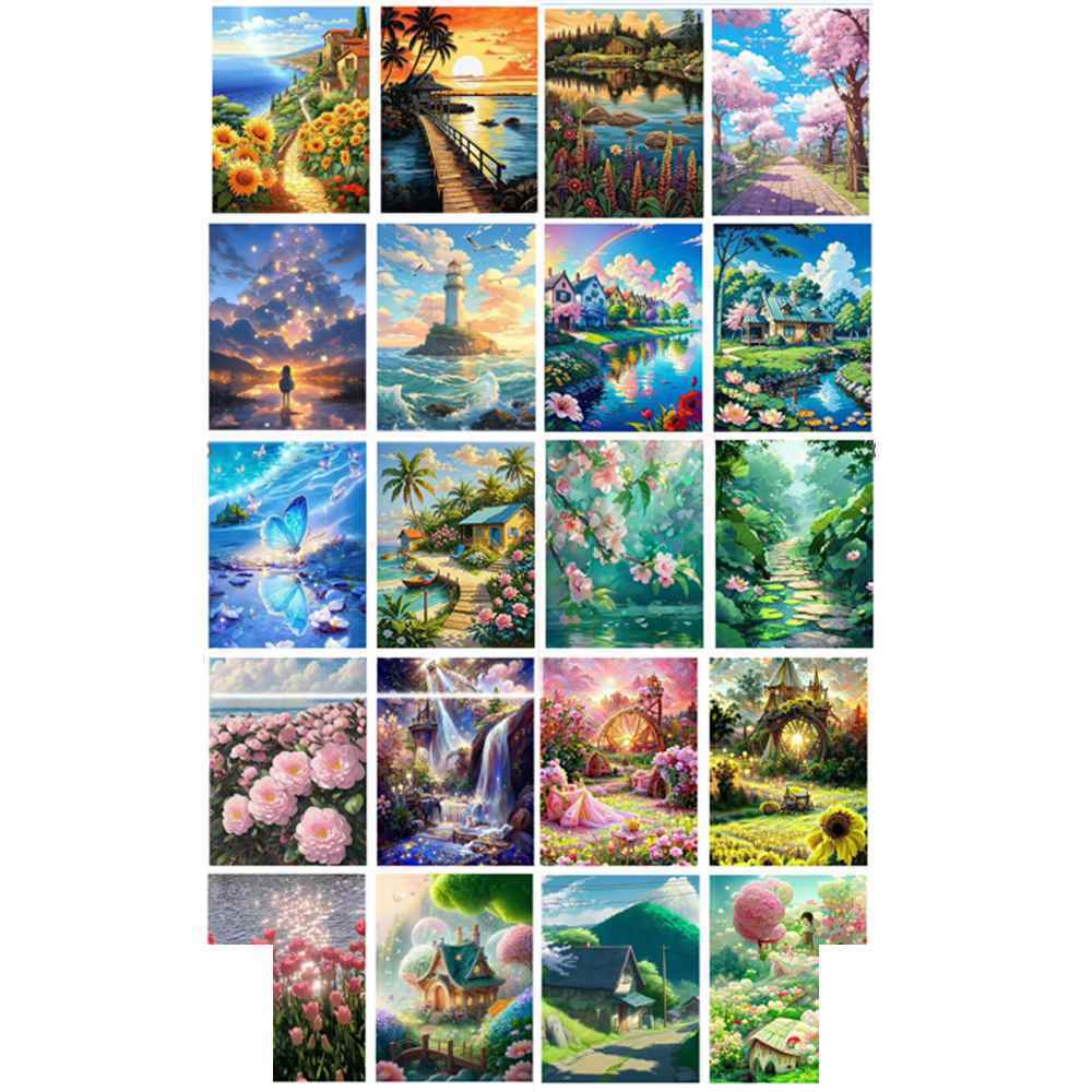 بوم نقاشی الماسی طرح فانتزی سایز40*30